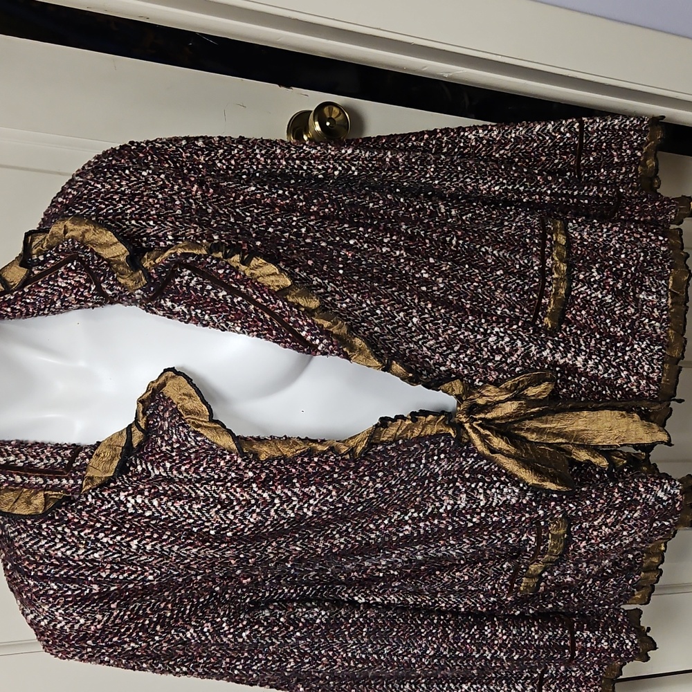 YakMagik Multicolor Knit Silk Blazer
